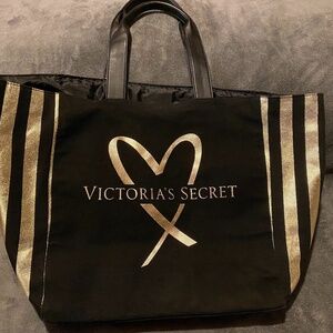 Victoria's Secret Black and Gold Tote